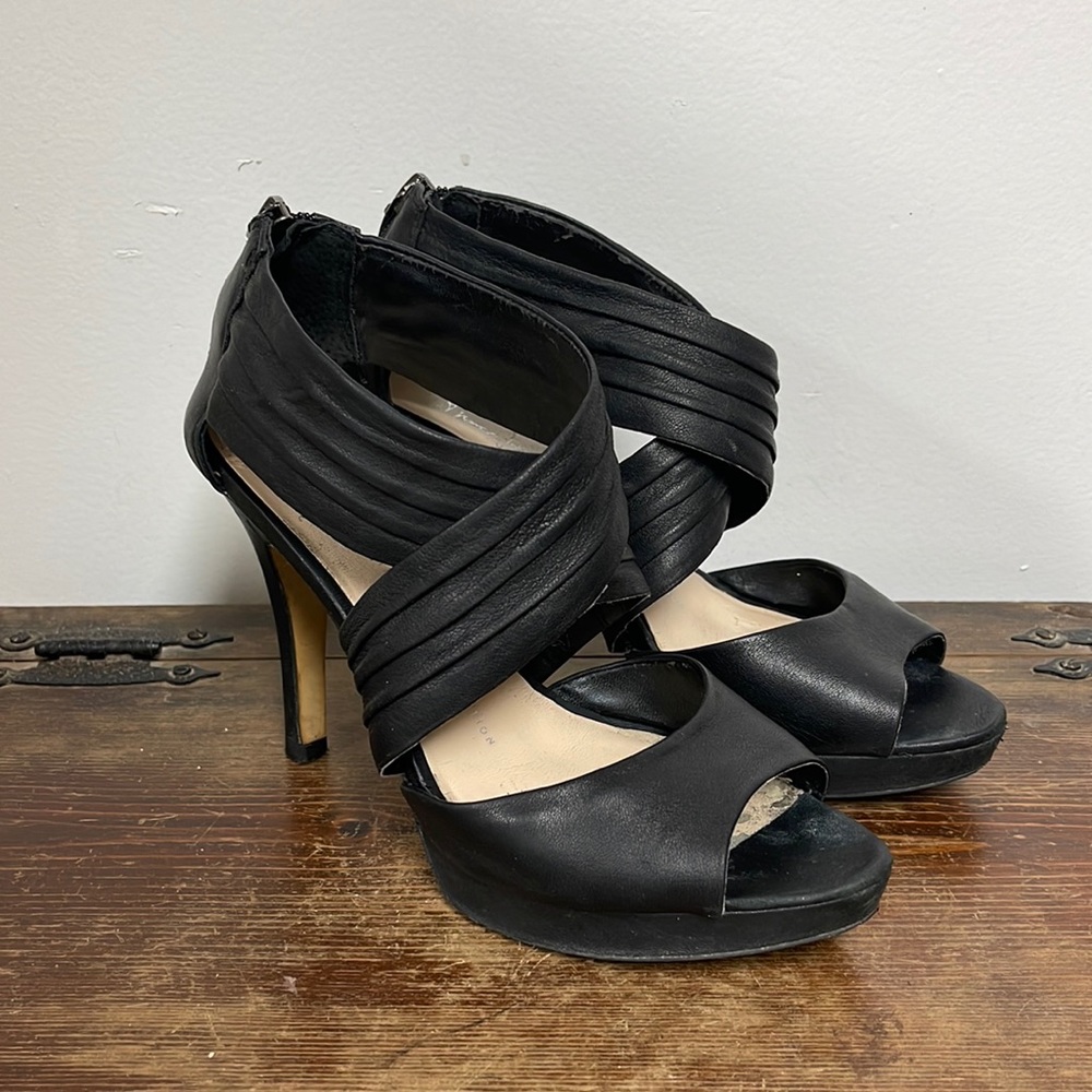 Franco Sarto Black Leather Stiletto